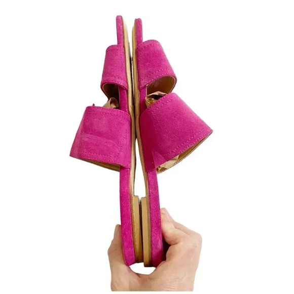 NEW Aeyde Mattea Hot Pink Suede Slides size 37 US 7 - Picture 8 of 9